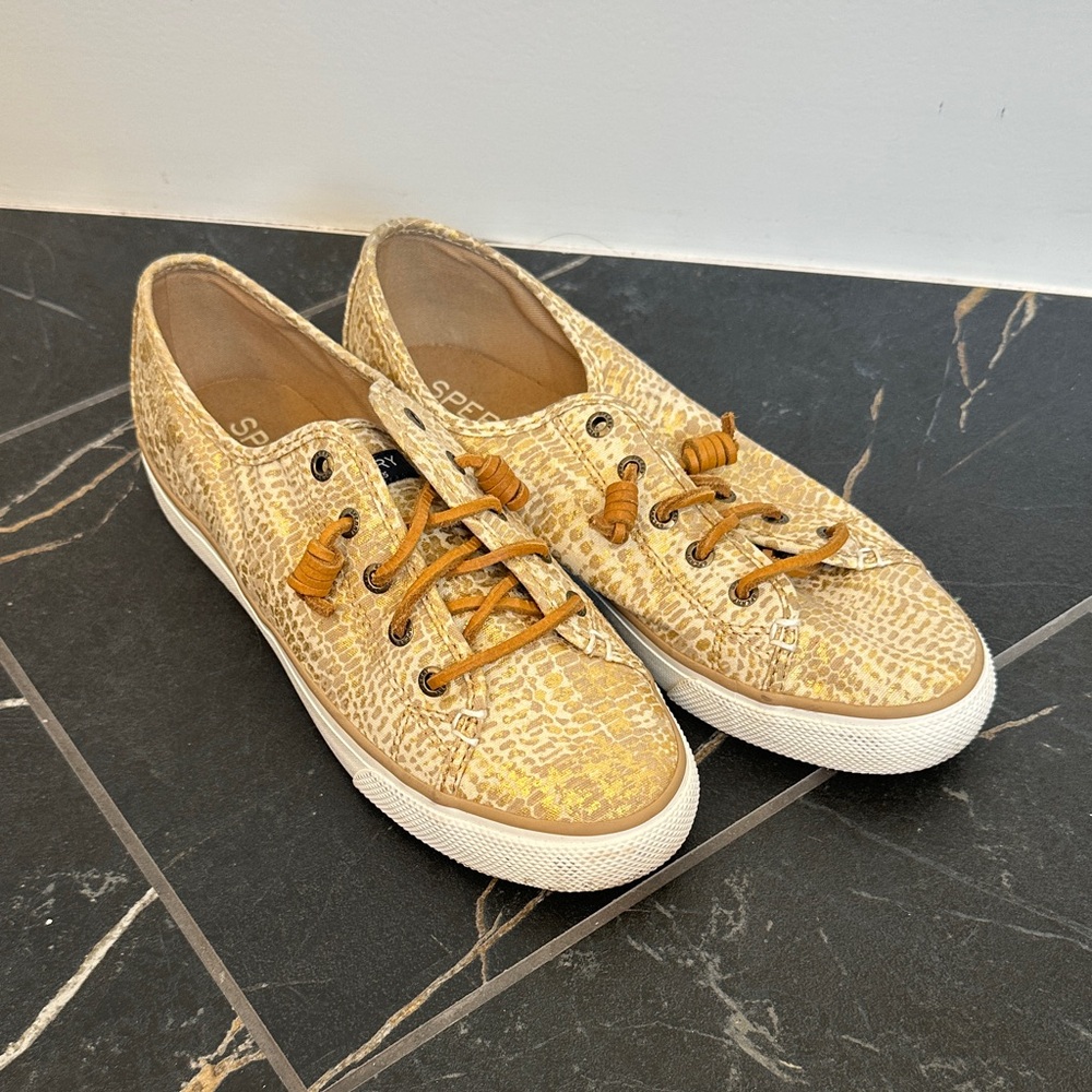 Sperry Gold Textured Casual Shoes